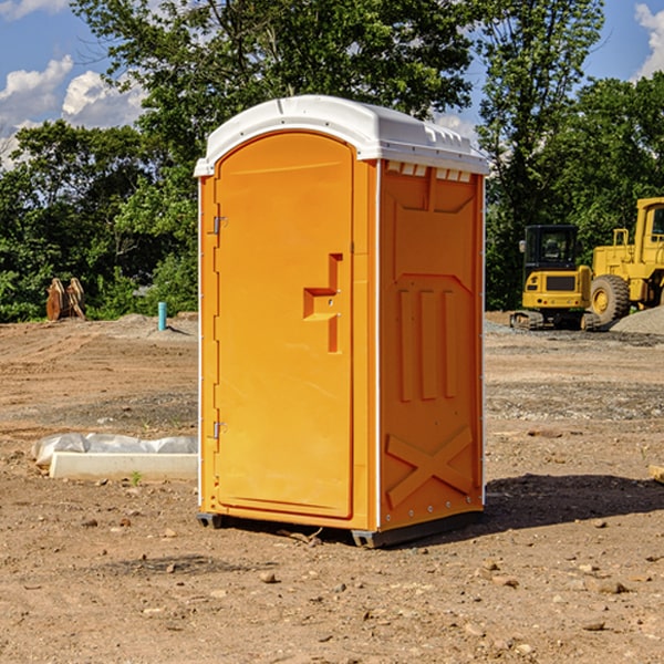 how often are the porta potties cleaned and serviced during a rental period in Sciota IL